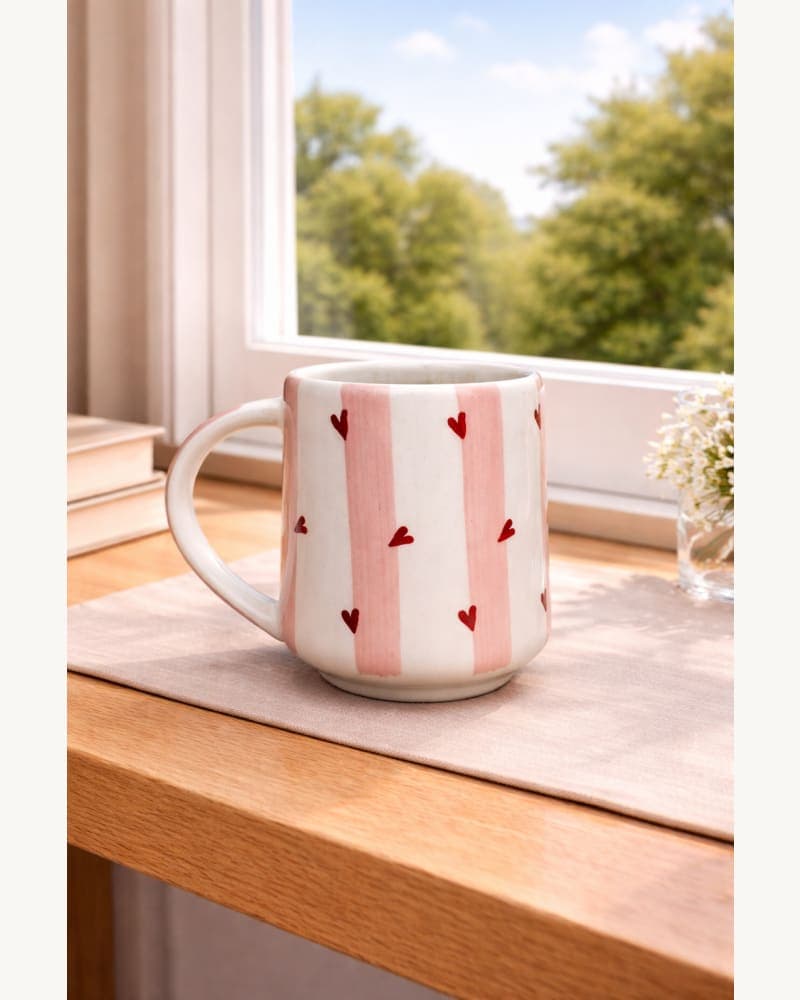 Mini Heart Mug | Heart Cup | Mini Heart Coffee Mug | Cute Heart Mug | Gift Mug | Pintresty Mug | Handmade Mug